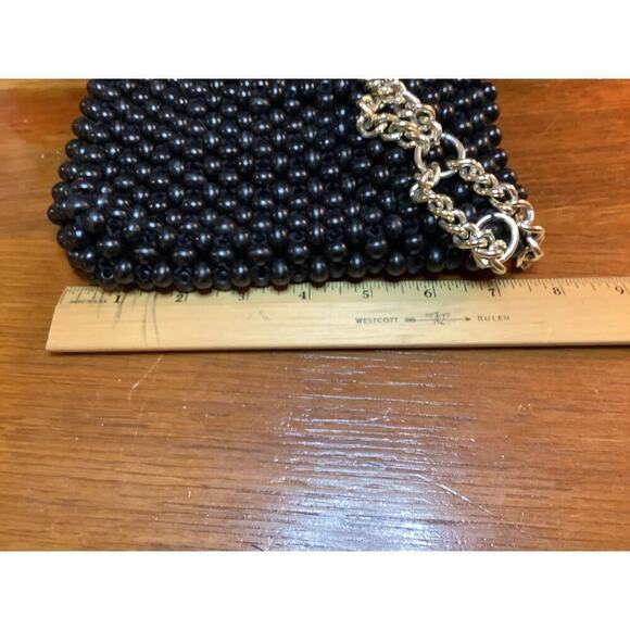 Vintage MCM Wooden Beaded Purse - Picture 7 of 9